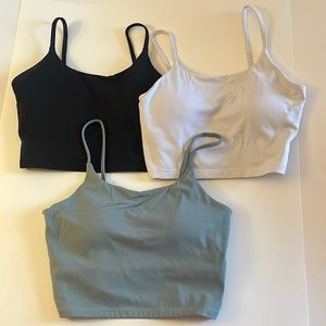 padded crop tank tops